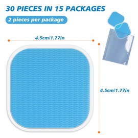 HavaCue Pack of 30 Gel Pads, EMS Gel Pad Muscle Stimulator Replacement Parts, Abs Trainer Replacement Gel for Trainer Abdominal Trainer Electric Muscle Stimulation, Gel Pads Multifunctional, Hydrogel