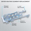 MEDE500VW1 MEDE300VW1 MEDB850WQ0 Dryer Heating Element Kit with Thermostat