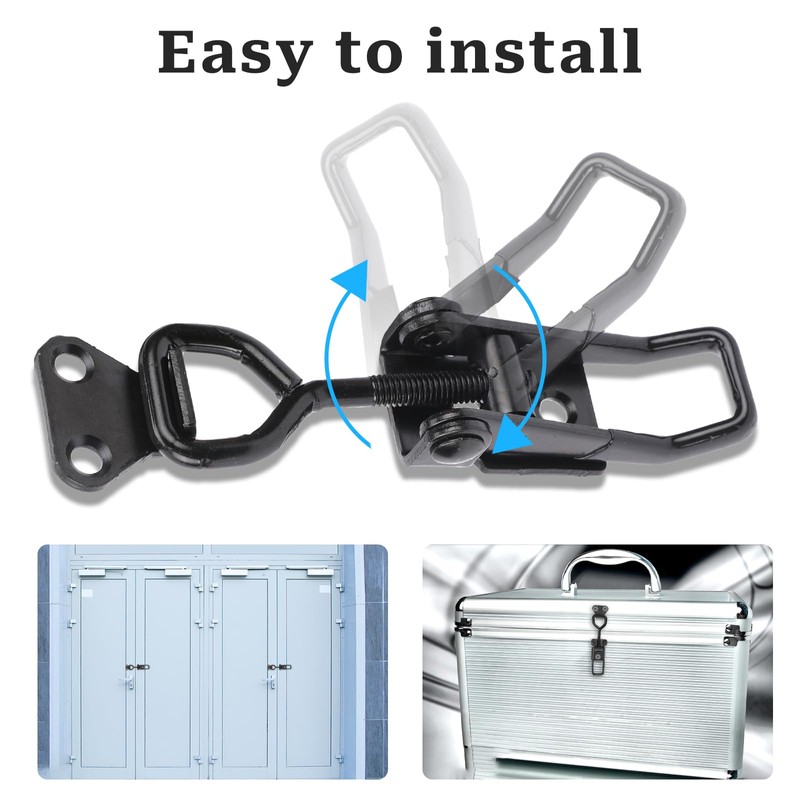 2 PCS Black Toggle Latch Clamp 300lbs Heavy Duty Adjustable