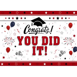 Alltten 6x4ft Graduation Photo Backdrop Graduation Decorations 2025 Backdrop You Did It Banner F291