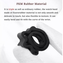 Niziruoup Fluororubber Watch Band Quick Release Diver FKM Rubber Watch Strap 18mm 20mm 22mm 24mm Ventilated Soft Durable Universal Smartwatch Band Replacement Strap for Men & Women, Dark green