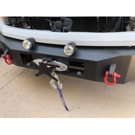 STO N SHO Front License Plate Bracket for Off Road Bumpers with Hawse (Plate) Fairlead (Rope/Synthetic Cable)