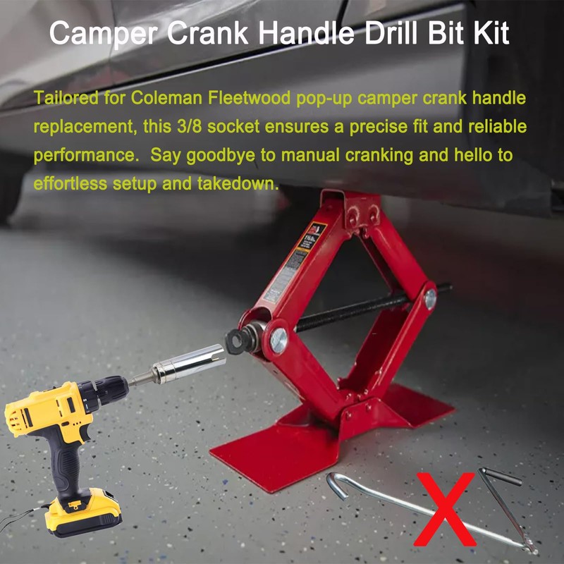 JTEYINH Camper Crank Handle Kit/Trailer Crank Handle Fits for Fits