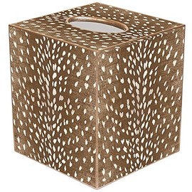 Marye-Kelley Rusty Antelope Tissue Box Cover Neutral Decorative Accent Bathroom Décor