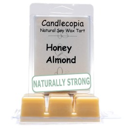 Candlecopia Honey Almond Strongly Scented Hand Poured Vegan Wax Melts, 12 Scented Wax Cubes, 6.4 Ounces in 2 x 6-Packs
