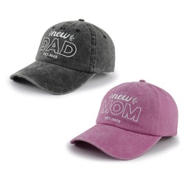 New Parents Gifts for Couples, Mom and Dad Est 2025 Hat, Adjustable New Papa and Mama Baseball Cap, Mothers Fathers Day Birthday Gift First Time Mom