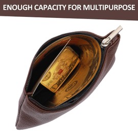 Giantree Small Wallet for Women, Cute PU Lychee Pattern Coin Pocket Portable Change Wallet Mini Coin Purse For Girl Women Ladies ID Key Headset Lipstick(Coffee)