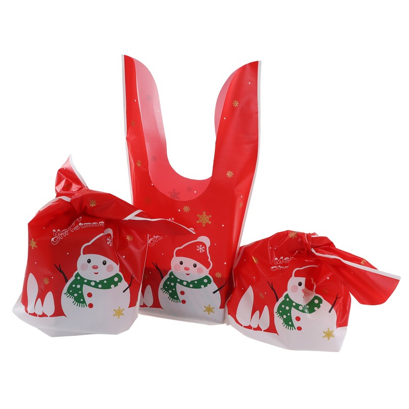 100Pcs Christmas Gift Bag Cute Food Grade Eco Friendly Reusable
