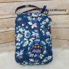 VERA BRADLEY Essential Backpack Bookbag Floral Blue Bursts Bag NWT
