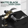 GOBEKOR 10 Pack Matte Black Privacy Door Levers Bedroom Door