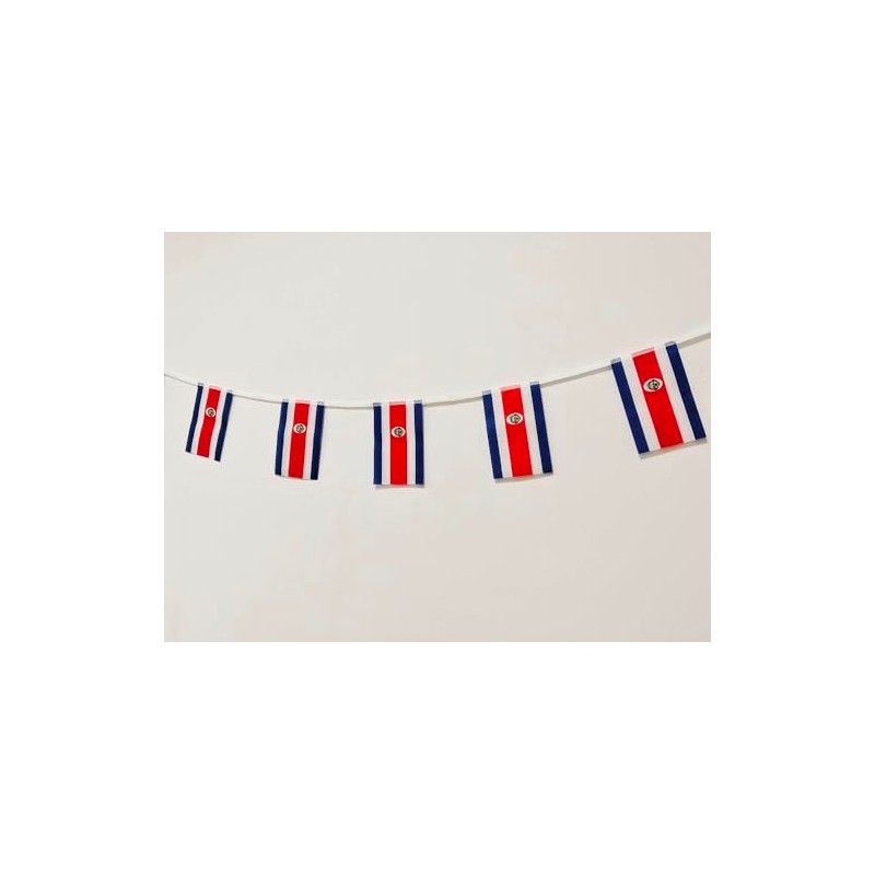 Pandiui23 Costa Rica Flag 40 Pack 35ft 5.5" x 8.25"