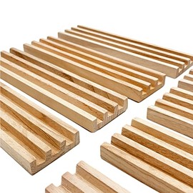SUTIMSHE Juego de 8 estantes de madera para dominó naturales, organizador para patas de pollo y otros juegos de dominó, dominó no incluido