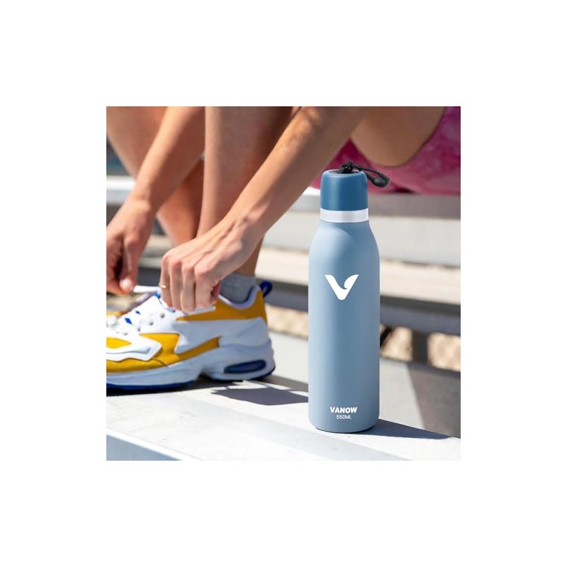 E T EASYTAO Botella de Agua con Doble Pico, 17oz