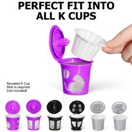 Fanativita 100 Count Fanativita K Cup Coffee Filters Disposable for Keurig Single Cup, Compatible with All Reusable K Cups (White)