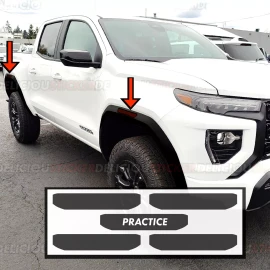 deliciousticker For 2023-2025 GMC Canyon SMOKE Side Markers Vinyl Decals Overlay Tint AT4 ppf