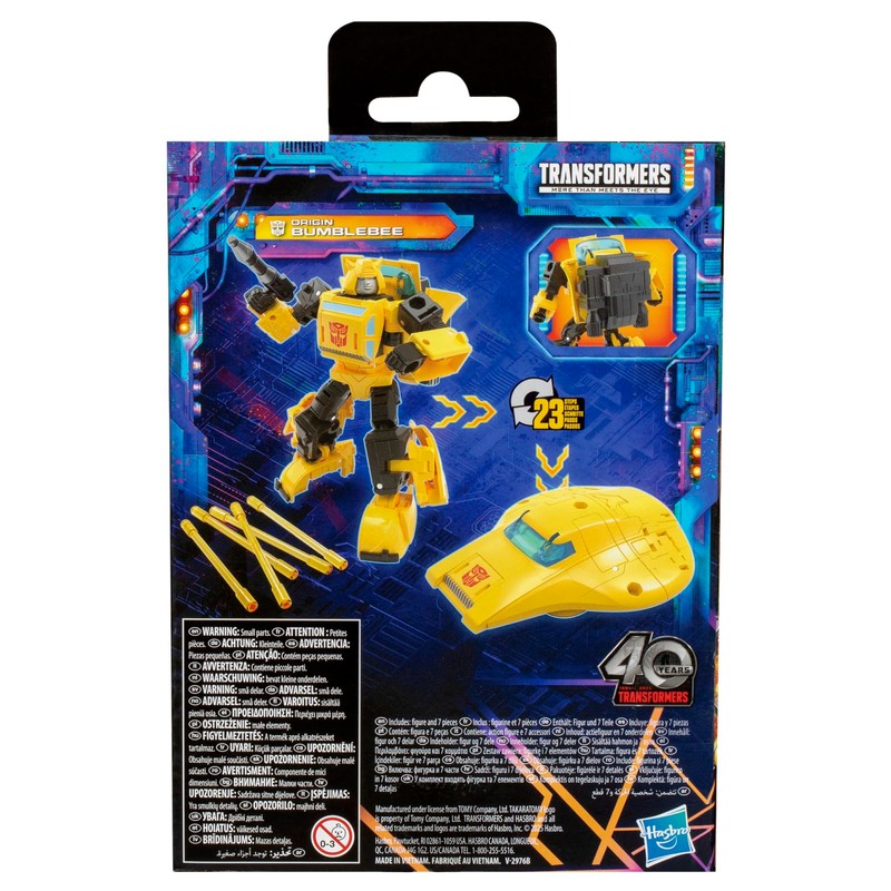 Transformers Legacy Deluxe Class Origin Bumblebee 5.5-inch Converting Action Figure,