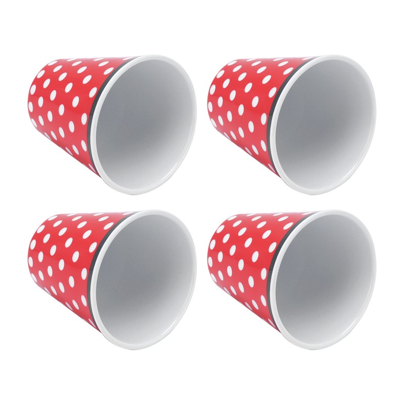 4Pcs Student Melamine Cup Imitation Porcelain Beverage Mug Water Cup