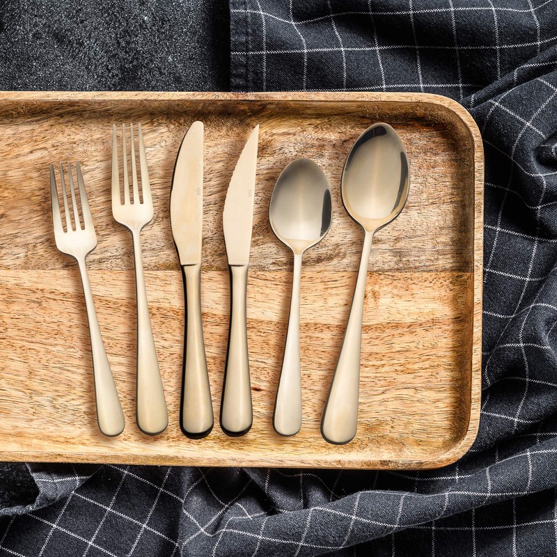EVOLVE 18/8 Stainless Steel Silverware Set for 4 - Complete