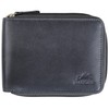 Mancini Bellagio Top Grain Leather RFID Secure Zippered Billfold with