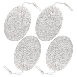 4-Piece Natural Pumice Stone Set, Lava Pedicure Tools for Removing Hard Skin Calluses on Feet and Hands - Foot File Exfoliation for Smooth Skin