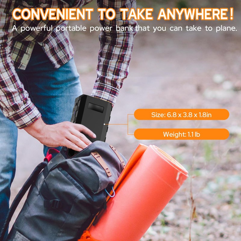 powkey 88Wh Portable Power Station 24000mAh Camping Solar Generator(Solar Panel