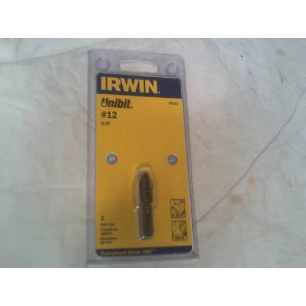 Irwin 10312 Unibit #12 3/8" Step-Drill Dit 1/4" Shank Self
