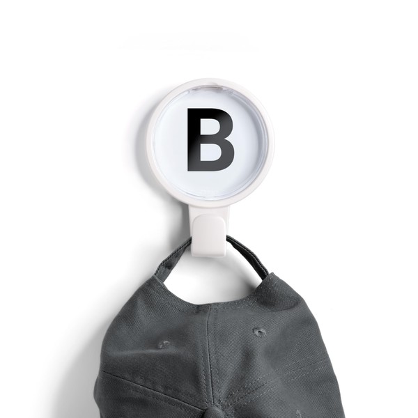 Ozio ABC Wall Mounted Coat Rack with Letters, Design Hook,