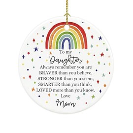 Daughter Gift, to My Daughter Keepsake, Mother and Daughter, Daughter Ornament, Sentimental Gift for Daughter, Graduation, Birthday, Proud Gifts, Ceramic Christmas Ornament