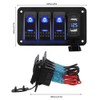 Switch Panel, Waterproof, Boat Switch, 3 Rungs, Car, Boat, Marine,
