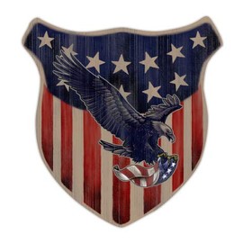 GT Graphics American Shield - 8" Vinyl Sticker - for Car Laptop I-Pad - Waterproof Decal