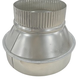 Otoolling 6 Inch to 4 Inch Duct Reducer Increaser Galvanized Steel Air Duct Adapter Round Crimped Pipe Connector Fitting Coupling for HVAC Ventilation Systems