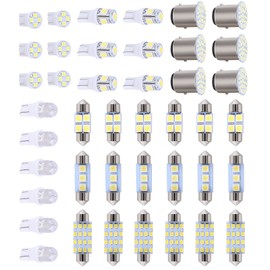 Car LED Combination Kit, Aublinto 42Pcs 6500K IP68 320LM 12V Dome Light LED Car Bulb Kit Set T10 Interior Car Lights LED Dome Light Bulb Kit,LED Bulb Kit for Car Truck License Plate Light