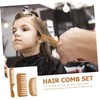 Baluue 3pcs Bamboo Hair Combs Wide Fine Tooth Combs for