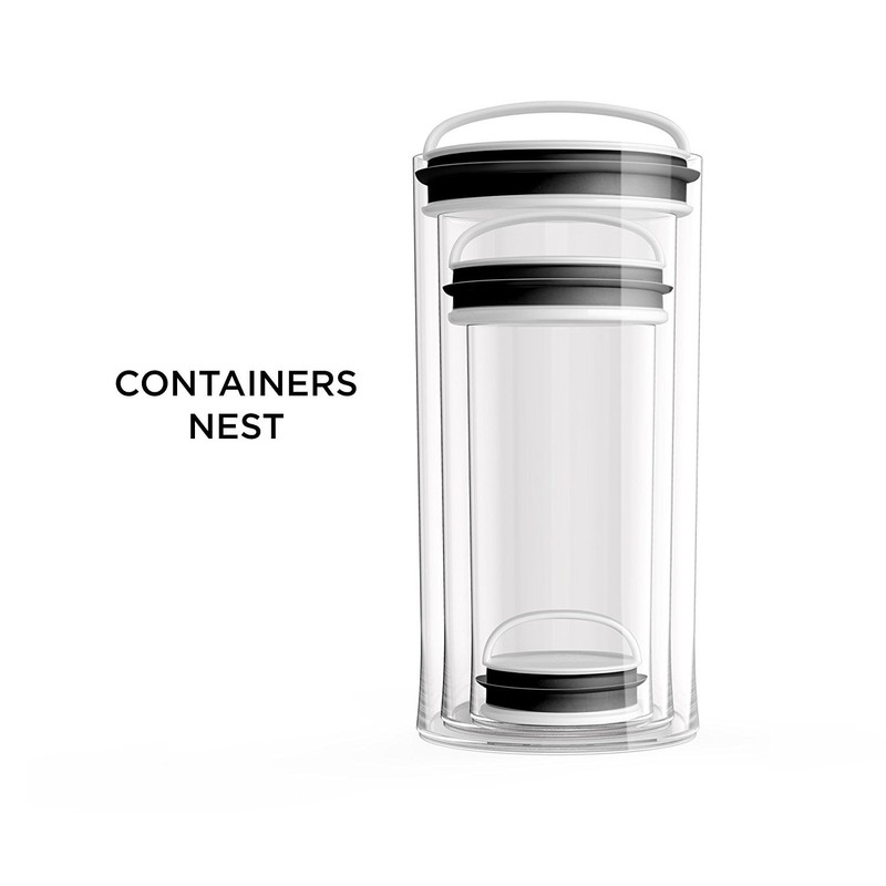 Prepara Evak Fresh Saver Plastic Food Storage, 33 Ounce, White