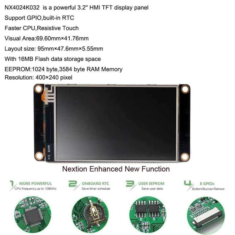 'Aihasd Nextion Enhanced 2.4 HMI Intelligent Smart Usart UART Serial