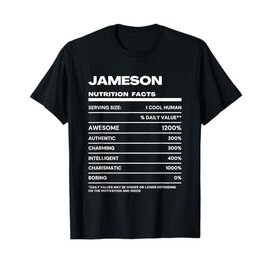 Jameson Nutrition Facts Name Funny T-Shirt