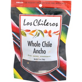Los Chileros Chile Ancho Whole, 2 Ounce
