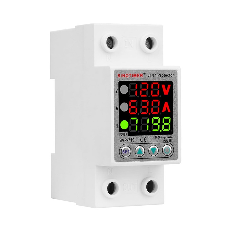 SINOTIMER SVP719 3 LED Display 120VAC 63A Adjustable Voltage Surge