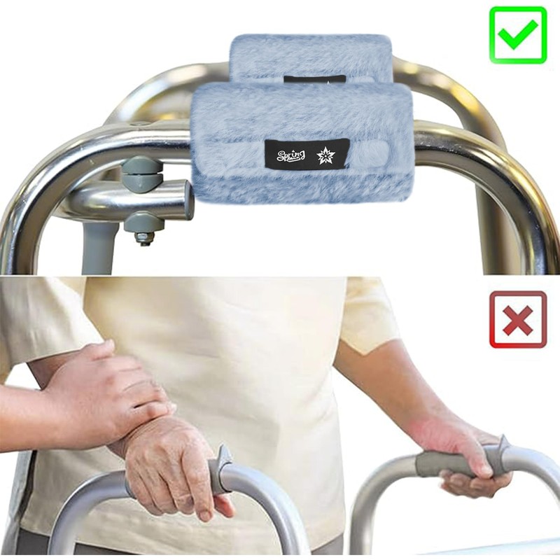 SPRING SEAON Walker Hand Pads Fluffy Walker Handle Cushions Non-Slip
