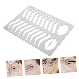 Mikinona Eyebrow Stencil Mold Brow Practice Tool Easy to Use Stainless Steel Eyebrow Drawing Stencil