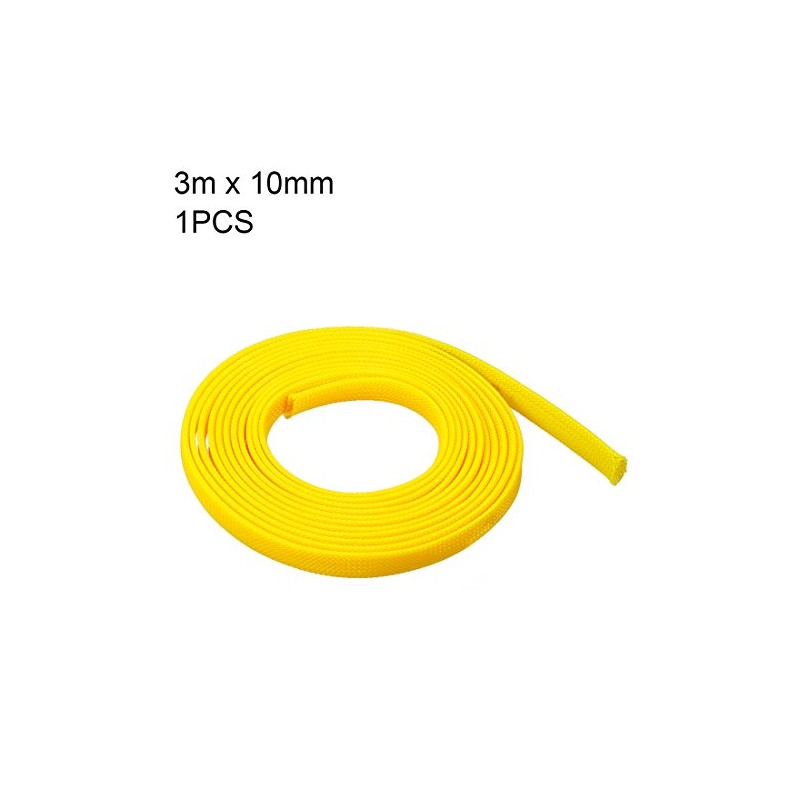 uxcell Expandable Sleeving, 3/8-inch 10ft Cable Sleeve, Yellow