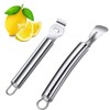 Pack of 2 Stainless Steel Orange Peeler Lemon Grater Zester