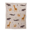 Homeroots Zoo Animals Woven Knitted Baby Blanket