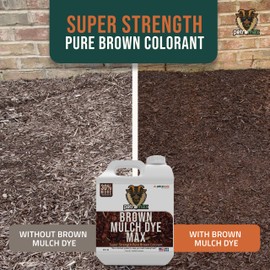 PETRA Brown Mulch Dye, 3,600 Sq Ft Coverage - Mulch Dye Brown, Brown Mulch for Landscaping, Brown Mulch for Garden Beds, Wood Mulch Dye, Permanent Mulch Paint & Playground Bark Mulch