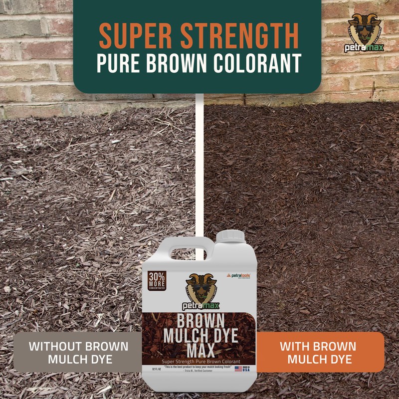 PETRA Brown Mulch Dye, 3,600 Sq Ft Coverage - Mulch