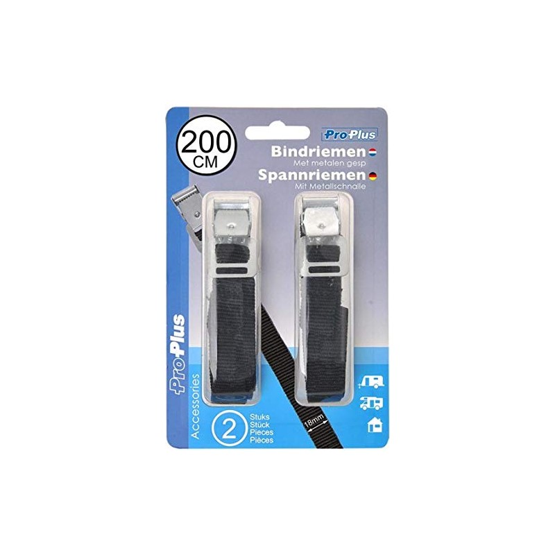 ProPlus Bandages 18 x 2000 mm Black Polyester Pack of