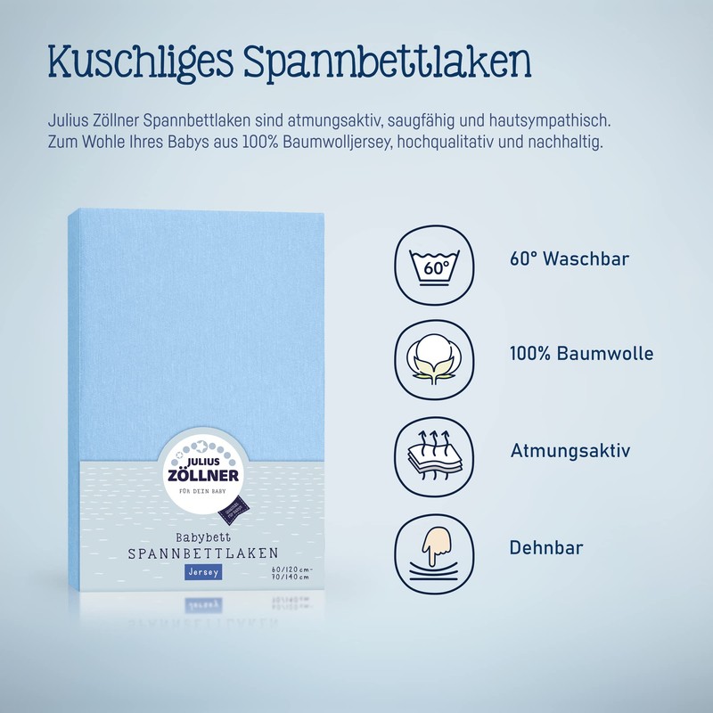 Julius Zöllner Fitted Sheet for Children’s Bed Single Pack