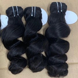 Raw Human Hair Kinky Curly Bundles Vietnamese Raw Hair Swiss Lace Frontal Vendor with hd 4*4 5*5 Closure Indian Curly Loose Deepstyle: all, color: Loose Wave, Stretched Length: 18 in