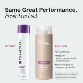 Paul Mitchell Extra-Body Shampoo, Thickens + Volumizes, For Fine Hair, 16.91 Fl Oz (Pack of 1)