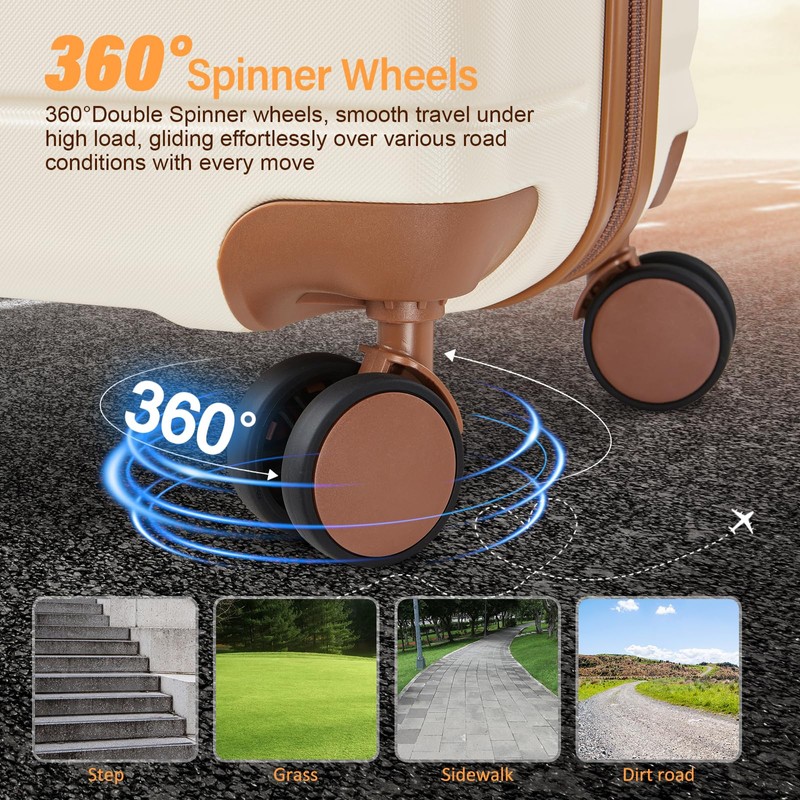 NEISIA carry on Luggage Sets,20 Inch Expandable with TSA Lock